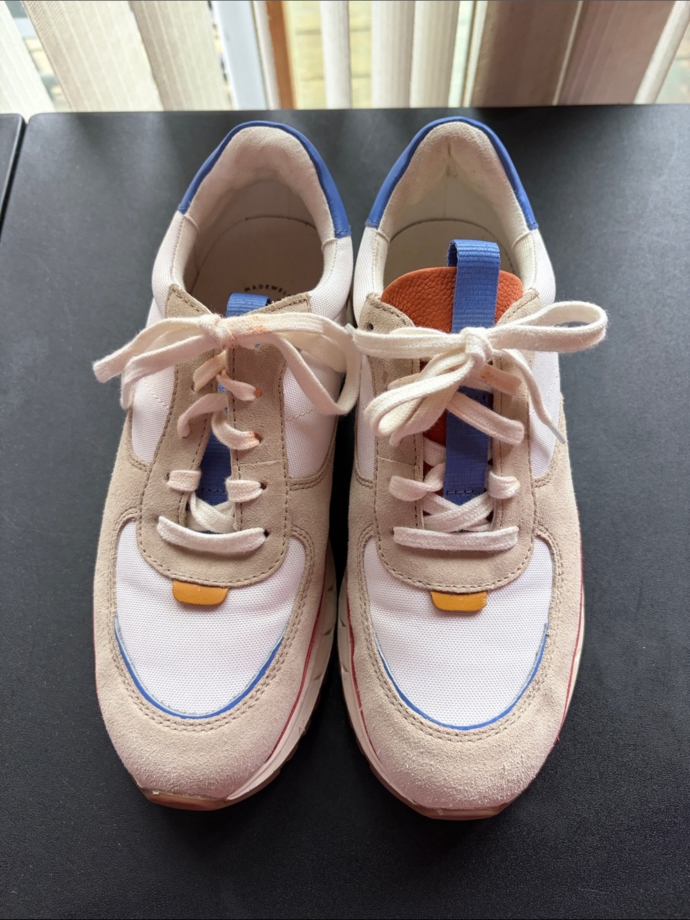 Madewell Kickoff Trainer Sneakers in Recycled Nylon, Suede and Leather Size 8